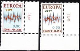 FINLAND 1972 EUROPA. Complete Set, LR Corner, MNH - 1972