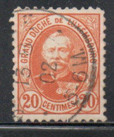 LUXEMBOURG LUSSEMBURGO 1891 1893 GRAND DUKE ADOLPHE CENT. 20c USED USATA OBLITERE' - 1895 Adolphe Profil