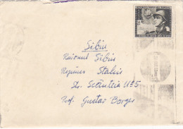 ARMY DAY, SOLDIER, STAMP ON COVER, 1953, ROMANIA - Briefe U. Dokumente