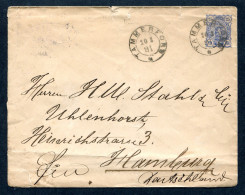 RC 25854 FINLANDE ADMINISTRATION RUSSE 1891 ENTIER DE TAMMERFORS POUR HAMBOURG ALLEMAGNE - Storia Postale