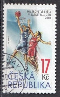 CZECH REPUBLIC 648,used,falc Hinged,basketball - Oblitérés