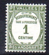 Andorre: Yvert Taxe 16* - Neufs