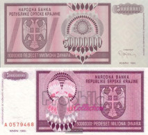 Croatia Pick-number: R14a Uncirculated 1993 50 One Million Dinara - Croatie
