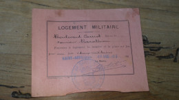 Bon Pour Logement De Deux Militaires A SAINT AFFRIQUE - 1935 .......... E3-22 - Dokumente