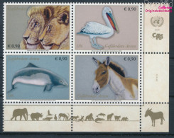 UNO - Wien 1078-1081 Viererblock (kompl.Ausg.) Postfrisch 2020 Gefährdete Arten (10193931 - Unused Stamps