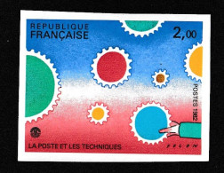 FRANCE FOLON POSTE ET TECHNIQUES  - Non Dentelé " Neuf** (Yvert N°2200 - 1982) - 1981-1990