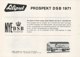 Catalogue LILIPUT 1971 PROSPEKT NYE DSB - Neuheiten HO 1/87 - En Danois - Non Classificati