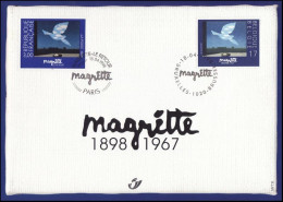 2755° CS/HK - René Magritte - Émission Commune Avec La France / Gemeenschappelijke Uitgifte Met Frankrijk - Cartas Commemorativas - Emisiones Comunes [HK]
