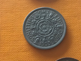 Münze Münzen Umlaufmünze Großbritannien 2 Shilling 1953 - J. 1 Florin / 2 Schillings