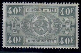 BELGIO 1923 PACCHI POSTALI STEMMA 40 F. GRIGIO DENTELLATO 13 1/2 X 14 MNH/** - Neufs