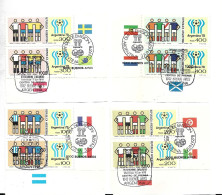 ARGENTINA 1978 FOOTBALL WORLD CUP ARGENTINA 78 PAIRS WITH FIRST DAY CANCEL USED - Oblitérés