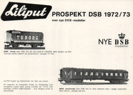 Catalogue LILIPUT 1972/73 PROSPEKT NYE DSB - Neuheiten HO 1/87 - En Danois - Ohne Zuordnung