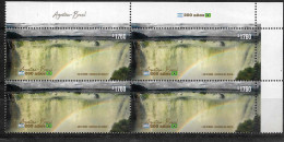 #75290 ARGENTINA 2023 BRASIL BRAZIL DIPLOMATIC RELATIONS 200°ANIV WATERFALLS IGUAZU BLOC X4 MNH - Nuevos