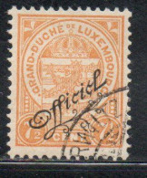 LUXEMBOURG LUSSEMBURGO 1908 1926 1919 SURCHARGE OFFICIEL CENT. 7 1/2c USED USATO OBLITERE' - Servizio