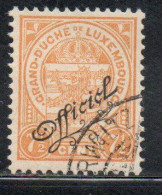 LUXEMBOURG LUSSEMBURGO 1908 1926 1919 SURCHARGE OFFICIEL CENT. 7 1/2c USED USATO OBLITERE' - Service