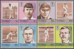 TUVALU 1984, SPORT, KRICKET, COMPLETE MNH SERIES With GOOD QUALITY, *** - Tuvalu