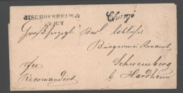 Baden,Charge Brief Bischofsheim (240) - Covers & Documents
