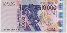 W.A.S.  SENEGAL P718Kh 10000 Or 10.000  FRANCS (20)09  2009  Signature 35  XF - West African States