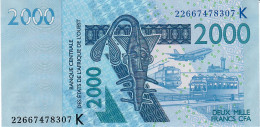 W.A.S. SENEGAL    P716Kv   2000 FRANCS (20)22  2022 Signature 46    UNC. - États D'Afrique De L'Ouest