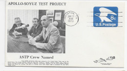 3821 Carta  Houston . Tx. 1973 , Apollo Soyuz Test Project , Apolo, , Espacio, Nave, Astronauta,ASTP. - 1961-80