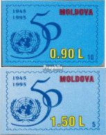 Moldawien 182-183 (kompl.Ausg.) Postfrisch 1995 50 Jahre UNO - Moldova