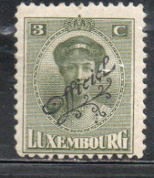 LUXEMBOURG LUSSEMBURGO 1922 1926 SURCHARGE OFFICIEL CENT. 3c MH - Servizio