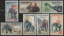 Laos - 1958  - Eléphants  -  N° 44 à 50  - Neufs **- MNH - Laos