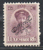 LUXEMBOURG LUSSEMBURGO 1922 1926 SURCHARGE OFFICIEL CENT. 6c MH - Dienst