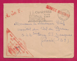 Enveloppe Datée Du 31 Octobre 1957 - Expédiée Du Centre D'Administration Territorial De L'Air De Chartres - Militaire Luchtpost