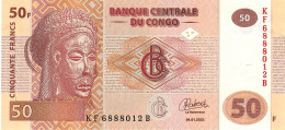 CONGO P97e  50 Francs 2022 Signature 3 #KF/B  OBERTHUR UNC. - Repubblica Democratica Del Congo & Zaire