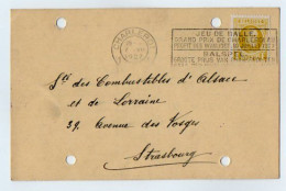 TB 4396 - CHARLEROI 1927 - Carte - Sté Minière Métallurgique ALLIANCE - MONCEAU à MONCEAU - SUR -SAMBRE Pour STRASBOURG - 1922-1927 Houyoux