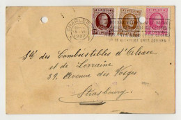 TB 4397 - CHARLEROI 1927 - Carte - Sté Minière Métallurgique ALLIANCE - MONCEAU à MONCEAU - SUR -SAMBRE Pour STRASBOURG - 1922-1927 Houyoux