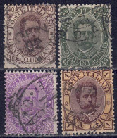 Italien 1889 - König Umberto I., Nr. 50 - 53, Gestempelt / Used - Oblitérés