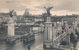 2f.165  ROMA - Ponte Vittorio Emanuele III - 1942 - Tram - Tarjetas Panorámicas