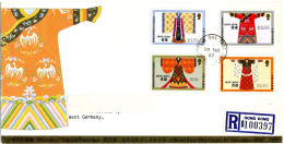 Hong Kong, 1987, Chinese Dressings, FDC To Germany, Mi 528-31, Michel 10€ - Usati