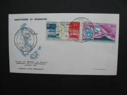 FDC Saint-Pierre Et Miquelon   1967  N° PA 38 Et PA 39  Voyage Du Général De Gaulle Président De La République - Briefe U. Dokumente