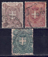 Italien 1896 - Wappen, Nr. 71 - 73, Gestempelt / Used - Oblitérés