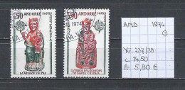 (TJ) Europa CEPT 1974 - Andorre YT 237/38 (gest./obl./used) - 1974