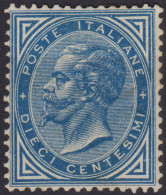 REGNO D'ITALIA 1877 10 CENTESIMI N.27 LIEVISSIMA T.L. BEN CENTRATO CERT. A.DIENA - Ongebruikt