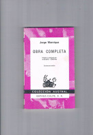 Jorge Manrique Obra Completa Coleccion Austral 1979 - Sonstige & Ohne Zuordnung