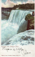 NEW YORK  - AMERICAN FALLS GOAT ISLAND - GREETING FROM NIAGARA FALLS - 1898 - Panoramic Views