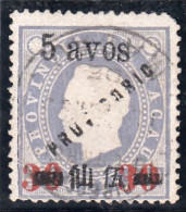 Macau, Macao, D. Luis I, Com Sob. Provisório, 47 A. S/ 30 S/ 200 R. Cinzento D13 1/2, 1894, Mundifil Nº 69 Used - Used Stamps