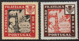 Vignettes/ Vinhetas, Portugal - 1947, Festas Da Cidade Porto. Exposição Filatélica 2ª Bepex -|- Série Complète - MNH - Lokale Uitgaven