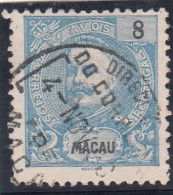 Macau, Macao, D. Carlos, 8 A. Azul, 1898, Mundifil Nº 84 Used - Usados
