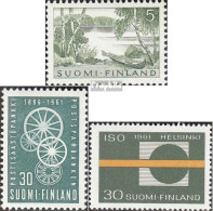 Finnland 532,534,535 (kompl.Ausg.) Postfrisch 1961 See, Sparkasse, ISO - Unused Stamps