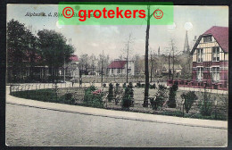 ALPHEN AAN DE RIJN Stationsplein 1927 Langebalkstempel OUDSHOORN - Alphen A/d Rijn