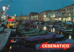 CARTOLINA  CESENATICO,CESENA,EMILIA ROMAGNA-RIVIERA ADRIATICA-PORTO CANALE-SPIAGGIA,MARE,VACANZA,BARCHE,VIAGGIATA 1971 - Cesena