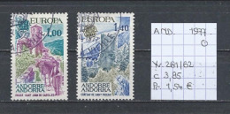(TJ) Europa CEPT 1977 - Andorre YT 261/62 (gest./obl./used) - 1977