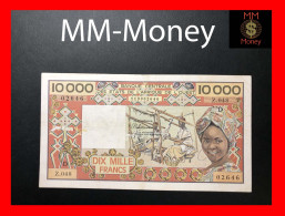 WEST AFRICAN STATES  WAS  10.000  10000  Francs  1990  "D"   *Mali*   P.  214 B   "sig. Kone - Ouattara"   *scarce*  VF+ - États D'Afrique De L'Ouest