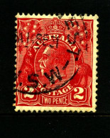 AUSTRALIA - 1930  KGV HEAD  2 D  RED  SMALL MULTIPLE WMK PERF 13 1/2x12 1/2 FINE USED  SG 99 - Used Stamps